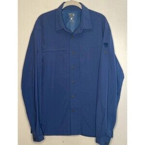 Mountain Hardwear Shirt XL Blue Lightweight Vented Long Sleeve Outdoor Button Up